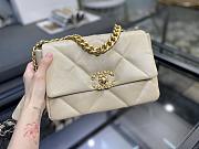 Chanel 19 Handbag Soft Goatskin Medium Apricot AS1160 26cm - 3