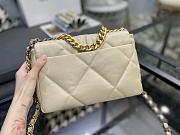 Chanel 19 Handbag Soft Goatskin Medium Apricot AS1160 26cm - 4