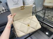 Chanel 19 Handbag Soft Goatskin Medium Apricot AS1160 26cm - 6