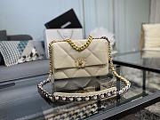 Chanel 19 Handbag Soft Goatskin Large Apricot AS1160 30cm - 1