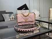 Chanel 19 Handbag Soft Goatskin Medium Cotton Candy Pink AS1160 26cm - 1