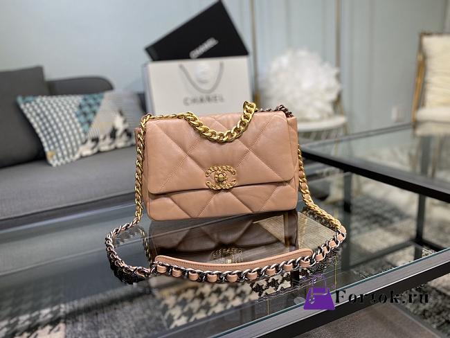Chanel 19 Handbag Soft Goatskin Medium Coral AS1160 26cm - 1