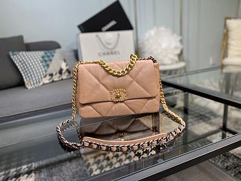 Chanel 19 Handbag Soft Goatskin Medium Coral AS1160 26cm