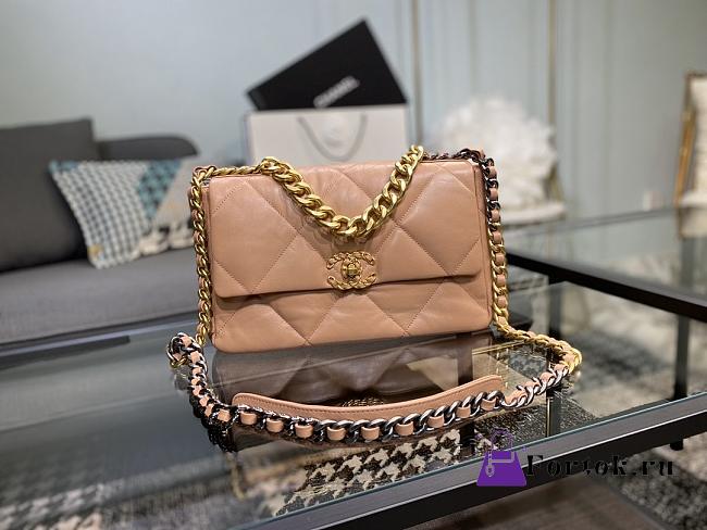 Chanel 19 Handbag Soft Goatskin Large Coral AS1160 30cm - 1