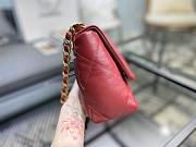 Chanel 19 Handbag Soft Goatskin Medium Ruby AS1160 26cm - 6