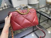 Chanel 19 Handbag Soft Goatskin Large Ruby AS1160 30cm - 4