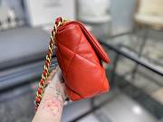 Chanel 19 Handbag Soft Goatskin Medium Red AS1160 26cm - 6
