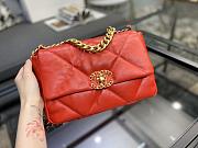Chanel 19 Handbag Soft Goatskin Medium Red AS1160 26cm - 5