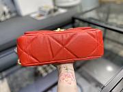 Chanel 19 Handbag Soft Goatskin Medium Red AS1160 26cm - 4