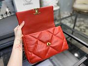 Chanel 19 Handbag Soft Goatskin Medium Red AS1160 26cm - 2
