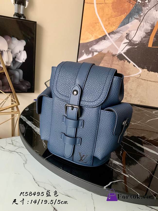 Louis Vuitton Christopher XS Crossbody Black/White/Navy Blue 19cm - 1