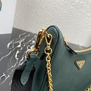 Prada Nylon Hobo Crossbody Mallard 1BH20 22cm - 2