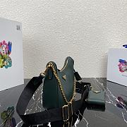 Prada Nylon Hobo Crossbody Mallard 1BH20 22cm - 6