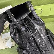 GUCCI GG Embossed Backpack Black 625770 41cm - 3