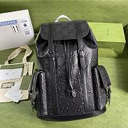 GUCCI GG Embossed Backpack Black 625770 41cm - 1