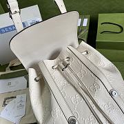 GUCCI GG Embossed Backpack White 625770 41cm - 4