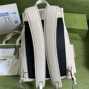 GUCCI GG Embossed Backpack White 625770 41cm - 2