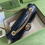 Gucci GG Marmont Crocodile Pattern Black/Green/Red 443497 26cm - 4