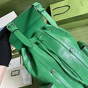 GUCCI GG Embossed Backpack Green 625770 41cm - 3