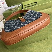 Gucci Jackie 1961 small shoulder bag Denim Blue and Ivory GG 636706 28x19x4.5cm - 2
