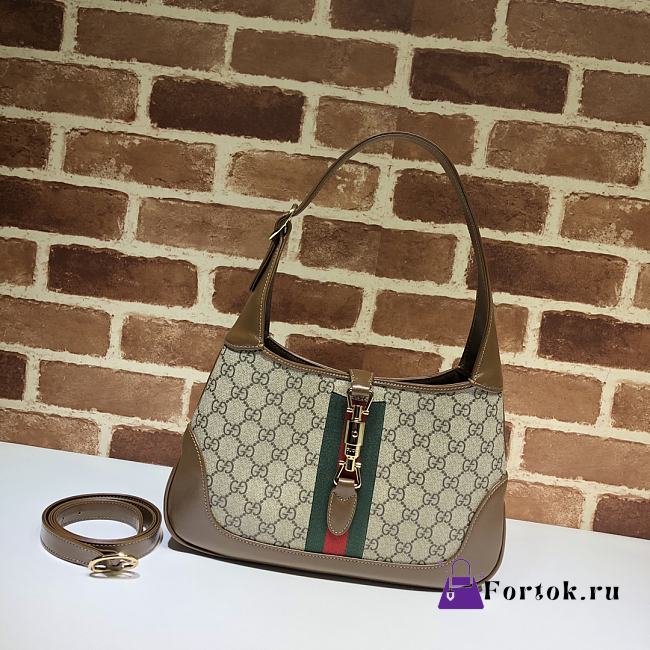 Gucci Jackie 1961 small shoulder bag GG Supreme Canvas 636706 39cm - 1