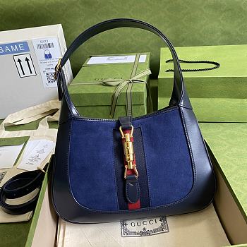 Gucci Jackie 1961 small shoulder bag Navy Blue 636709 28cm