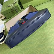 Gucci Jackie 1961 small shoulder bag Navy Blue 636709 28cm - 5