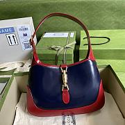 Gucci Jackie 1961 small shoulder bag Red and Navy Blue 636709 28cm - 1