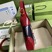 Gucci Jackie 1961 small shoulder bag Red and Navy Blue 636709 28cm - 4