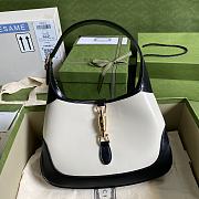 Gucci Jackie 1961 small shoulder bag Black and White 636709 28cm - 1