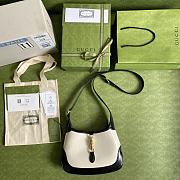 Gucci Jackie 1961 small shoulder bag Black and White 636709 28cm - 6