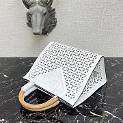 Prada Hollow Hand Bag White 29cm - 6