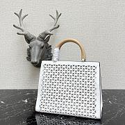 Prada Hollow Hand Bag White 29cm - 5