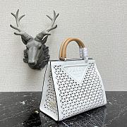 Prada Hollow Hand Bag White 29cm - 4