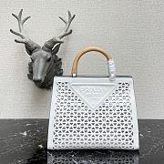 Prada Hollow Hand Bag White 29cm - 1