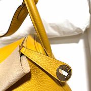 Hermès Mini Lindy Clemence Leather 9D Amber Gold Clasp 19cm - 6