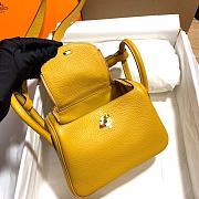 Hermès Mini Lindy Clemence Leather 9D Amber Gold Clasp 19cm - 5