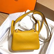 Hermès Mini Lindy Clemence Leather 9D Amber Gold Clasp 19cm - 3