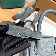 Hermès Mini Lindy Clemence Leather 63 Almond Green Gold Buckle 19cm - 2