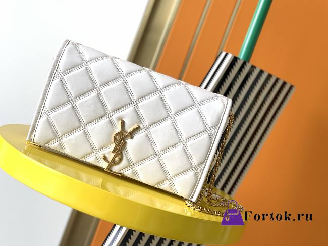 YSL Becky White Bag 629426 25cm - 1