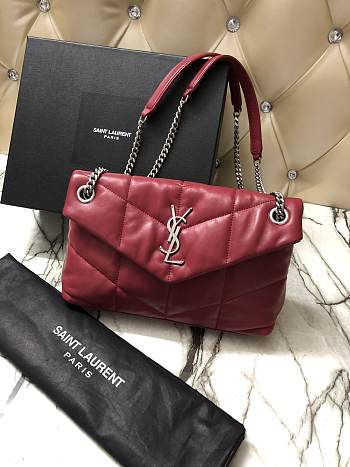 YSL Loulou Puffer Small Bag 577476 Red 29cm