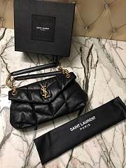 YSL Loulou Puffer Small Bag Gold Hardware 577476 Black 29cm - 6