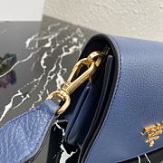 Prada Gold Hardware Calfskin Leather Navy Blue 1BD102 20cm - 5