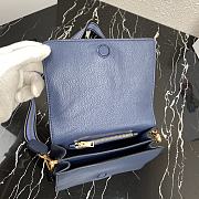 Prada Gold Hardware Calfskin Leather Navy Blue 1BD102 20cm - 6