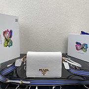 Prada Gold Hardware Calfskin Leather White 1BD102 20cm - 1