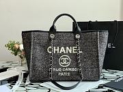 Chanel Shopping Bag Black Canvas 38cm - 1