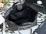 Chanel Shopping Bag Black Canvas 38cm - 6