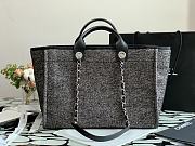 Chanel Shopping Bag Black Canvas 38cm - 4