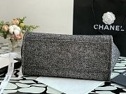 Chanel Shopping Bag Black Canvas 38cm - 3