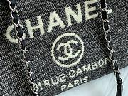 Chanel Shopping Bag Black Canvas 38cm - 2